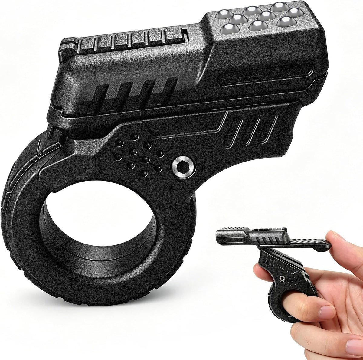 Juguetes Fidget Pistola de Metal Juguetes Fidget Adultos Acero Inox...