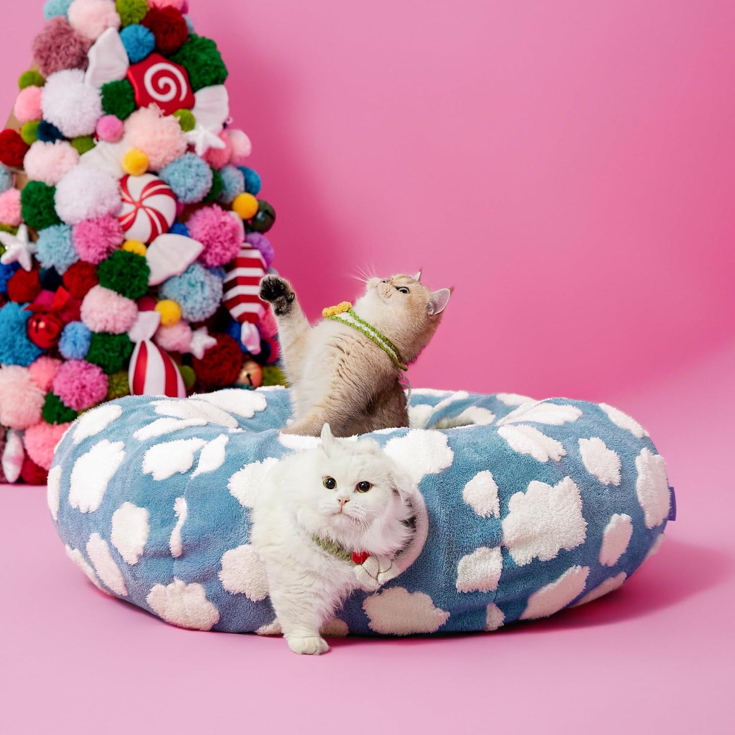 Lesure Donut - Linda cama de túnel para gatos jacquard, juguetes pa...