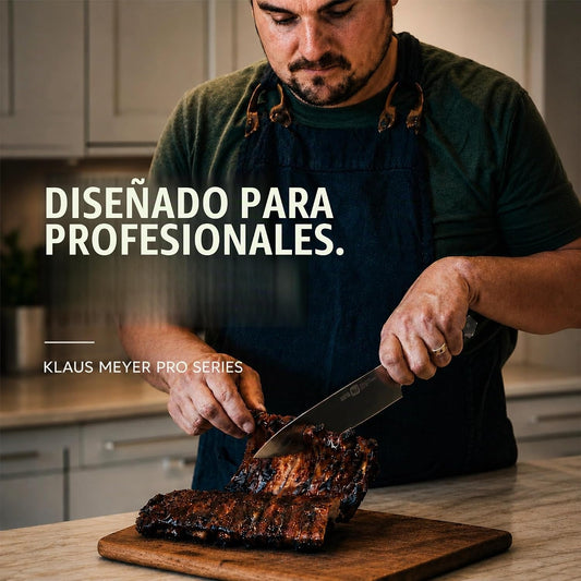 Klaus Meyer PRO Juego de cuchillos de cocina de 11 piezas con bloqu...