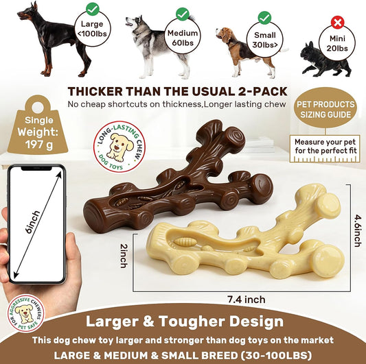 SIHRMIU Paquete de 2 juguetes masticables para perros para masticad...