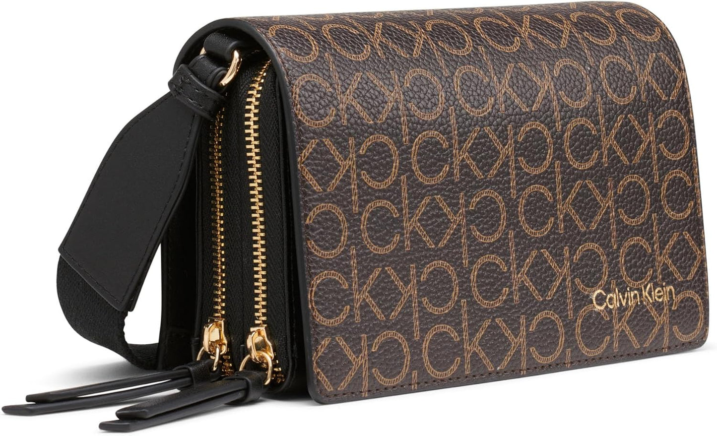 Calvin Klein Bolso bandolera Millie con triple compartimento para m...