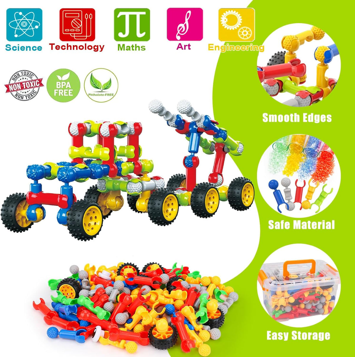 Juguetes de construcción STEM para niños de 3, 4, 5, 6, 7, 8+ años,...