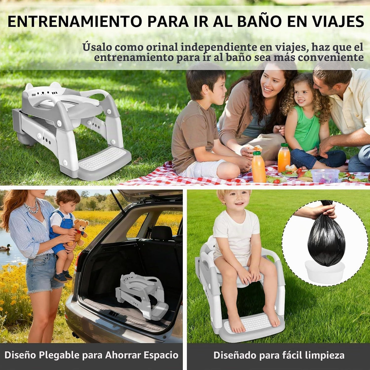 Asiento de entrenamiento para ir al baño, asiento de inodoro mejora...
