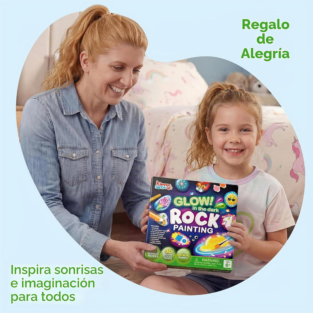 Kit de pintura de roca: kit de roca que brilla en la oscuridad, art...