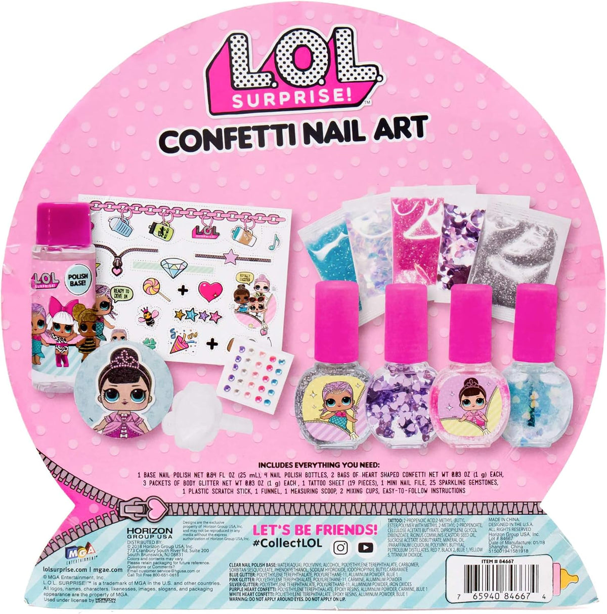 L.O.L. Sorpresa Arte de uñas confeti por Horizon Group USA, Haz esm...