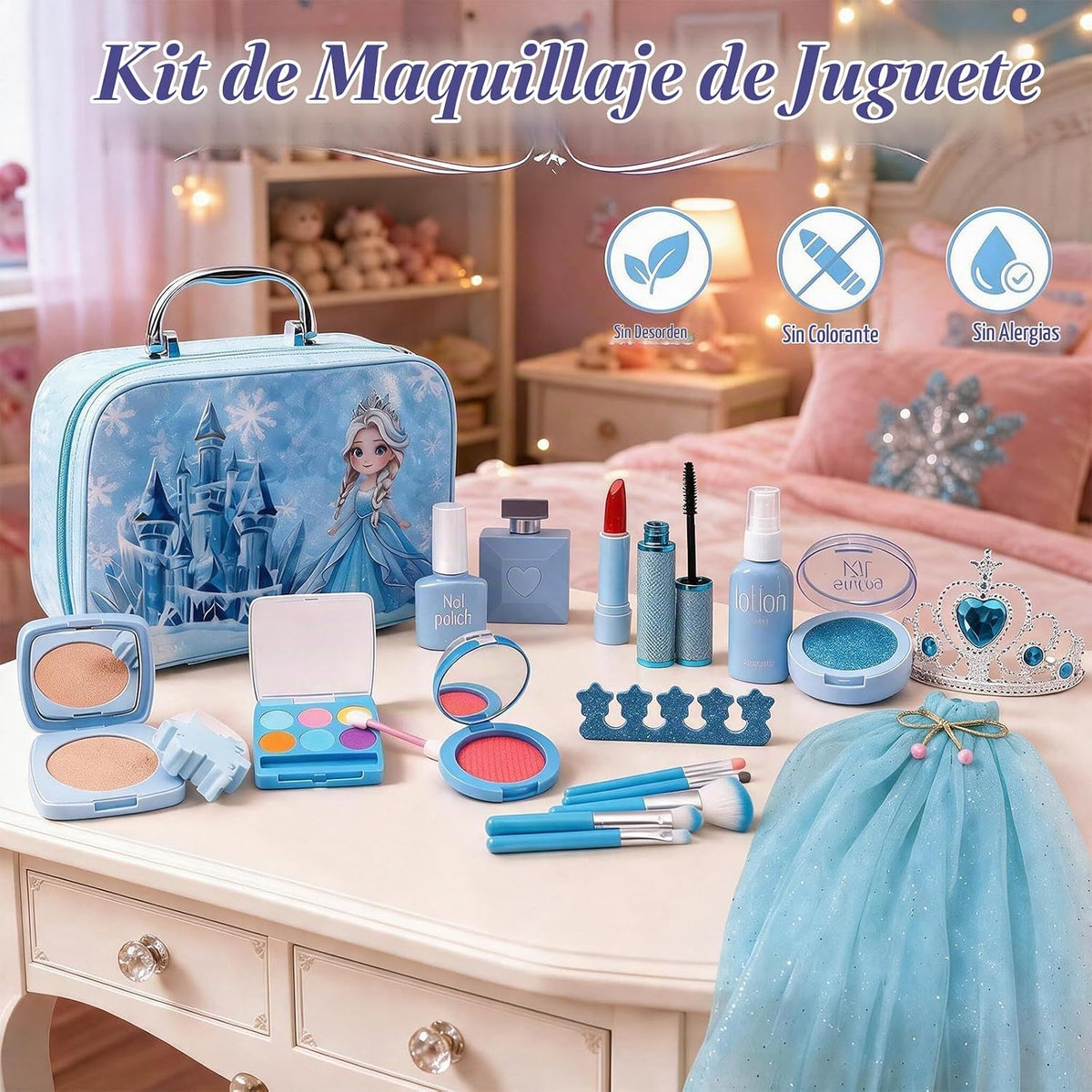 Maquillaje de simulación para niños pequeños de 3 a 5: 100% no tóxi...
