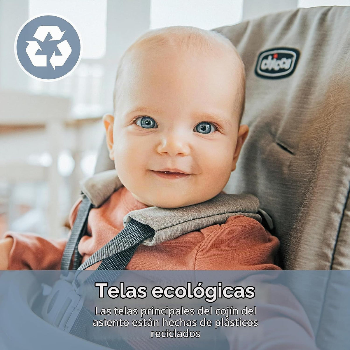 Chicco Stack Hi-Lo - Silla alta convertible multiusos 6 en 1, recli...