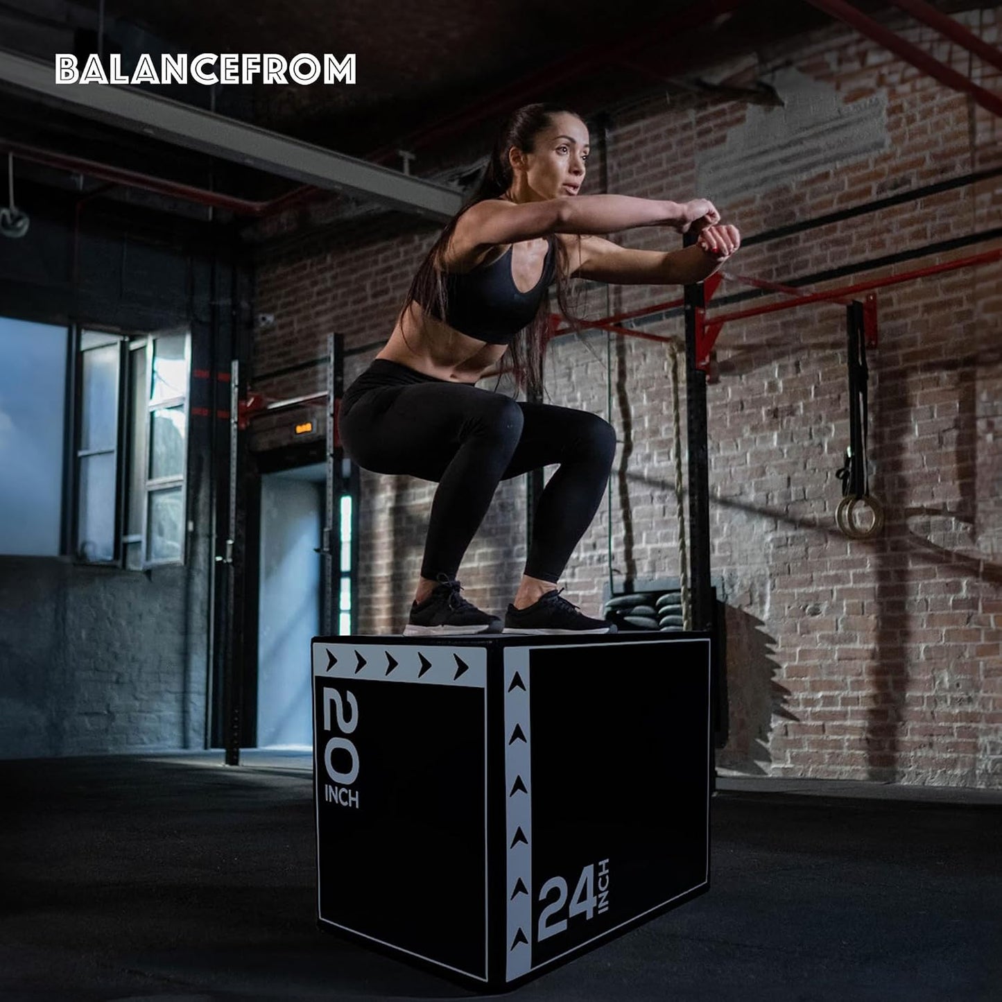 BalanceFrom Caja de salto pliométrica de espuma 3 en 1 para gimnasi...