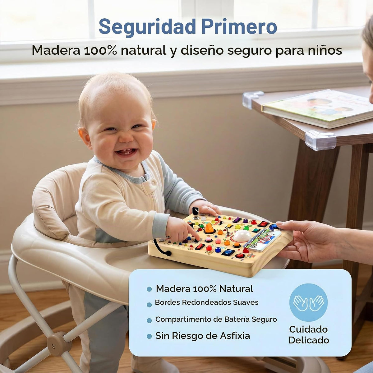 RichBoy Montessori - Tablero de juguete con 40 luces LED, juguetes...