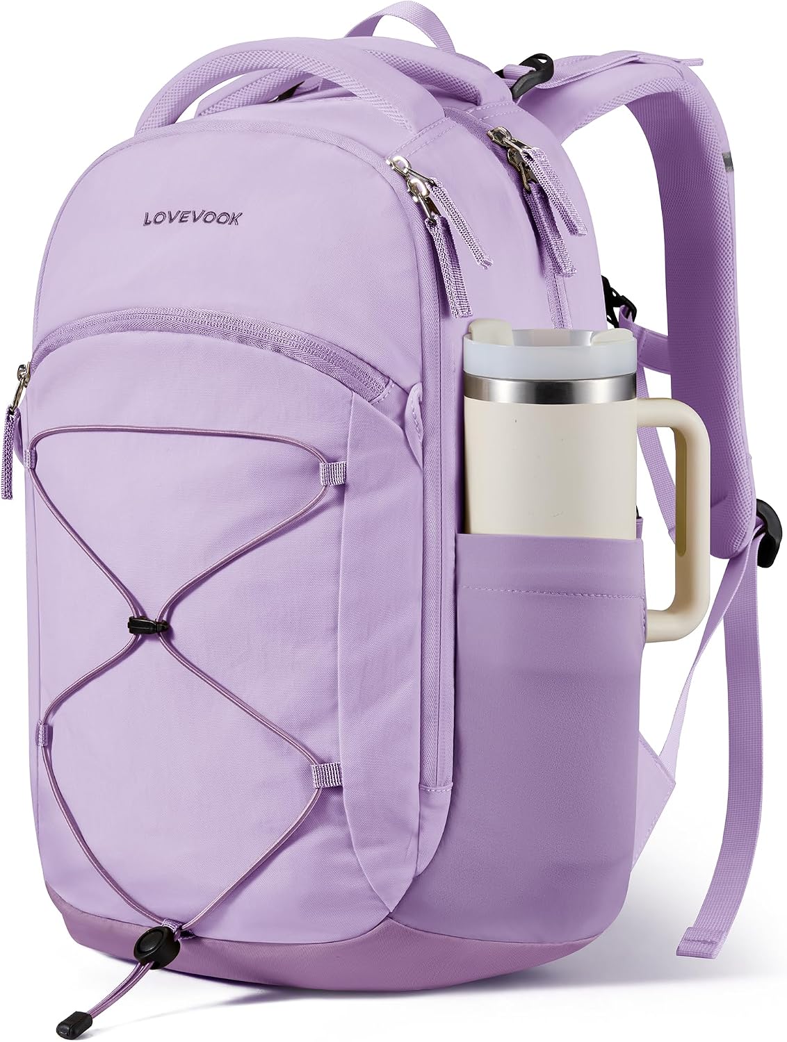 LOVEVOOK Mochila de viaje para laptop, Beige - Verde Mostaza - Verd...