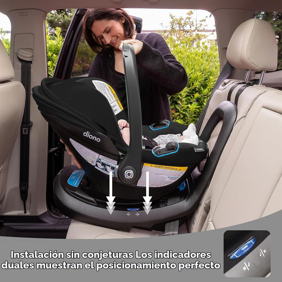 Diono LiteClik30 RXT SafePlus Asiento de Coche Infantil y Base, Ori...