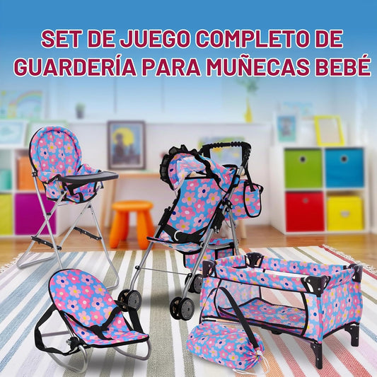 Juego de cama y asiento de bebé, juego de bebé, accesorios para muñ...