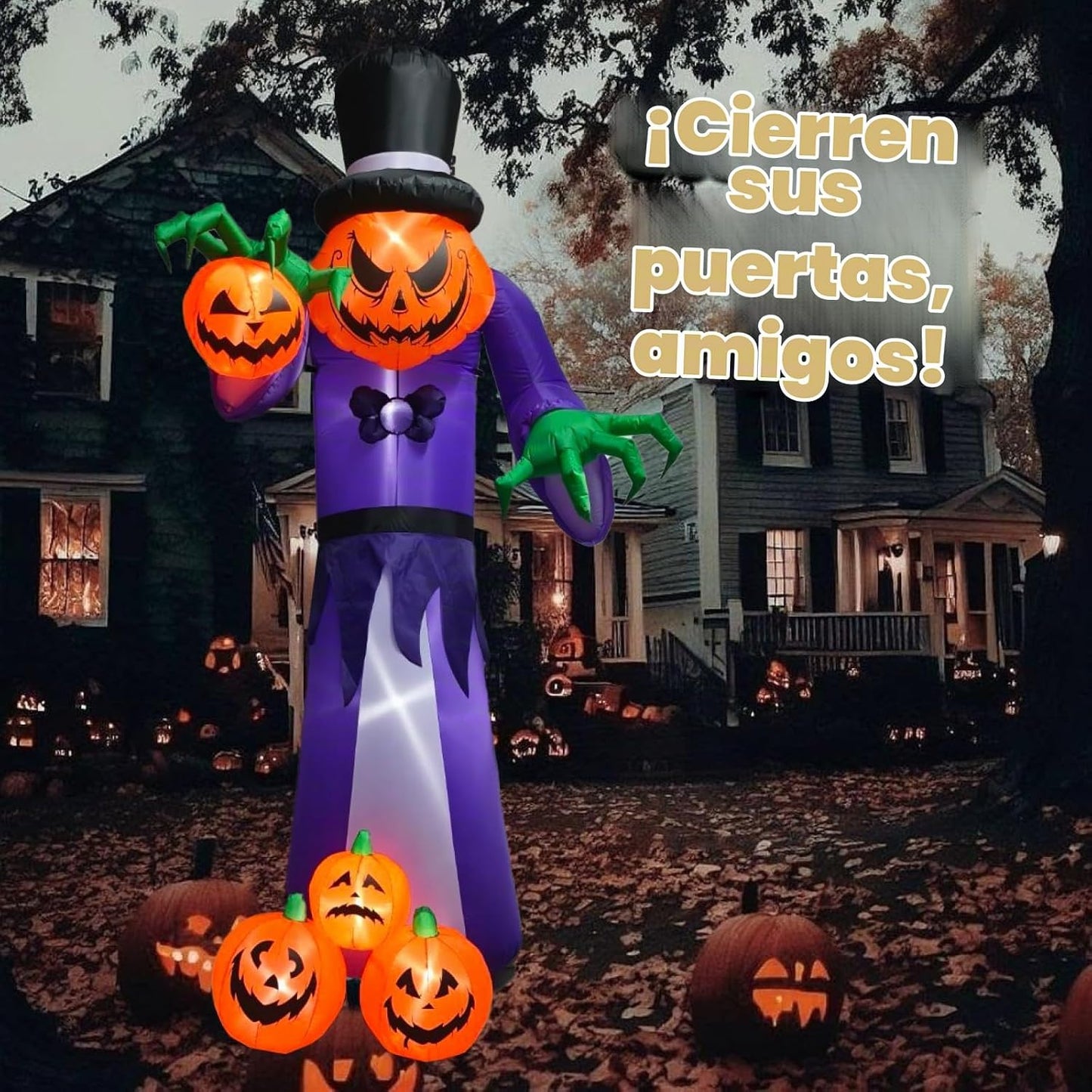 ZOOMATOOE Parca de calabaza inflable gigante de Halloween de 11 pie...