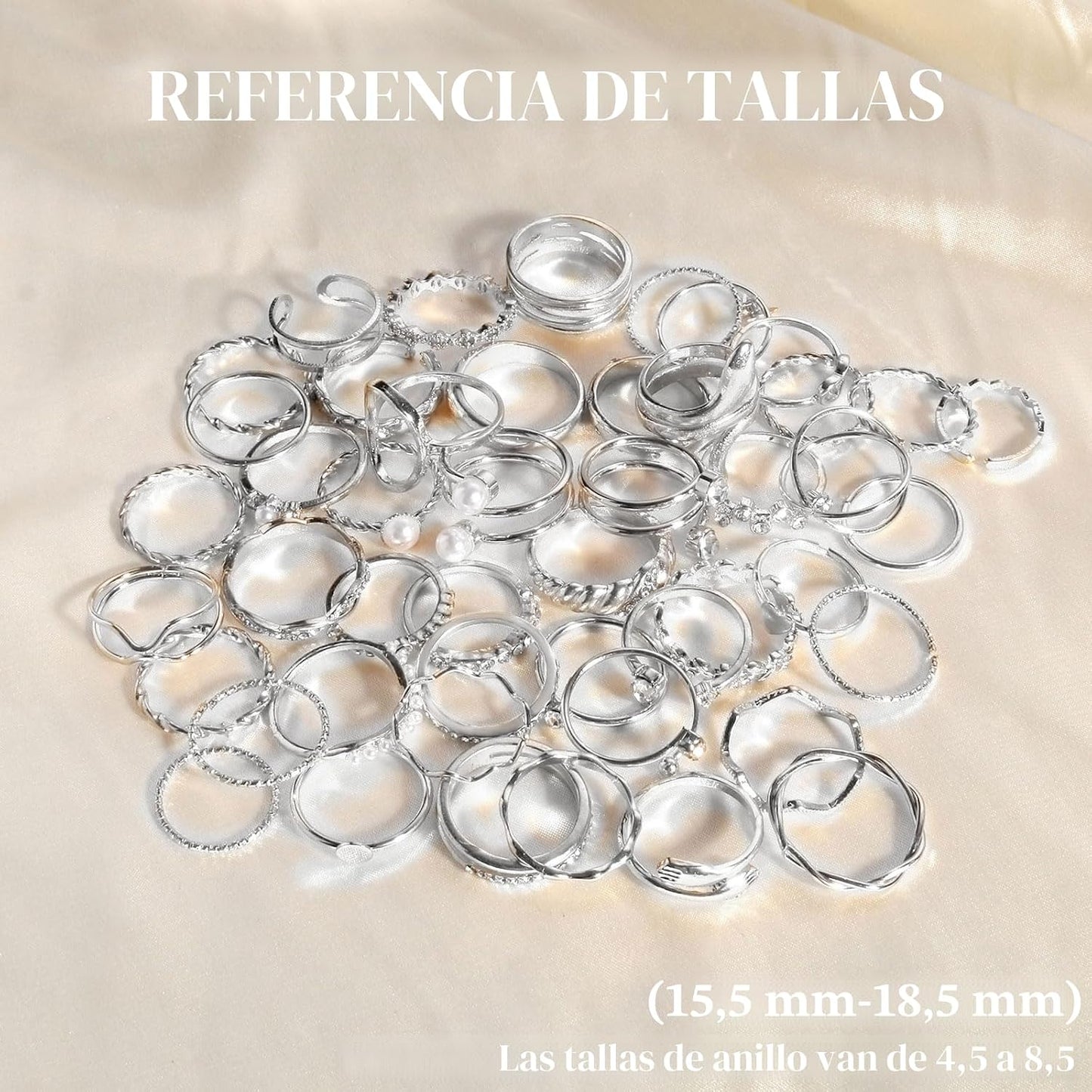 CHICUTIE Juego de anillos dorados para nudillos para mujeres, apila...