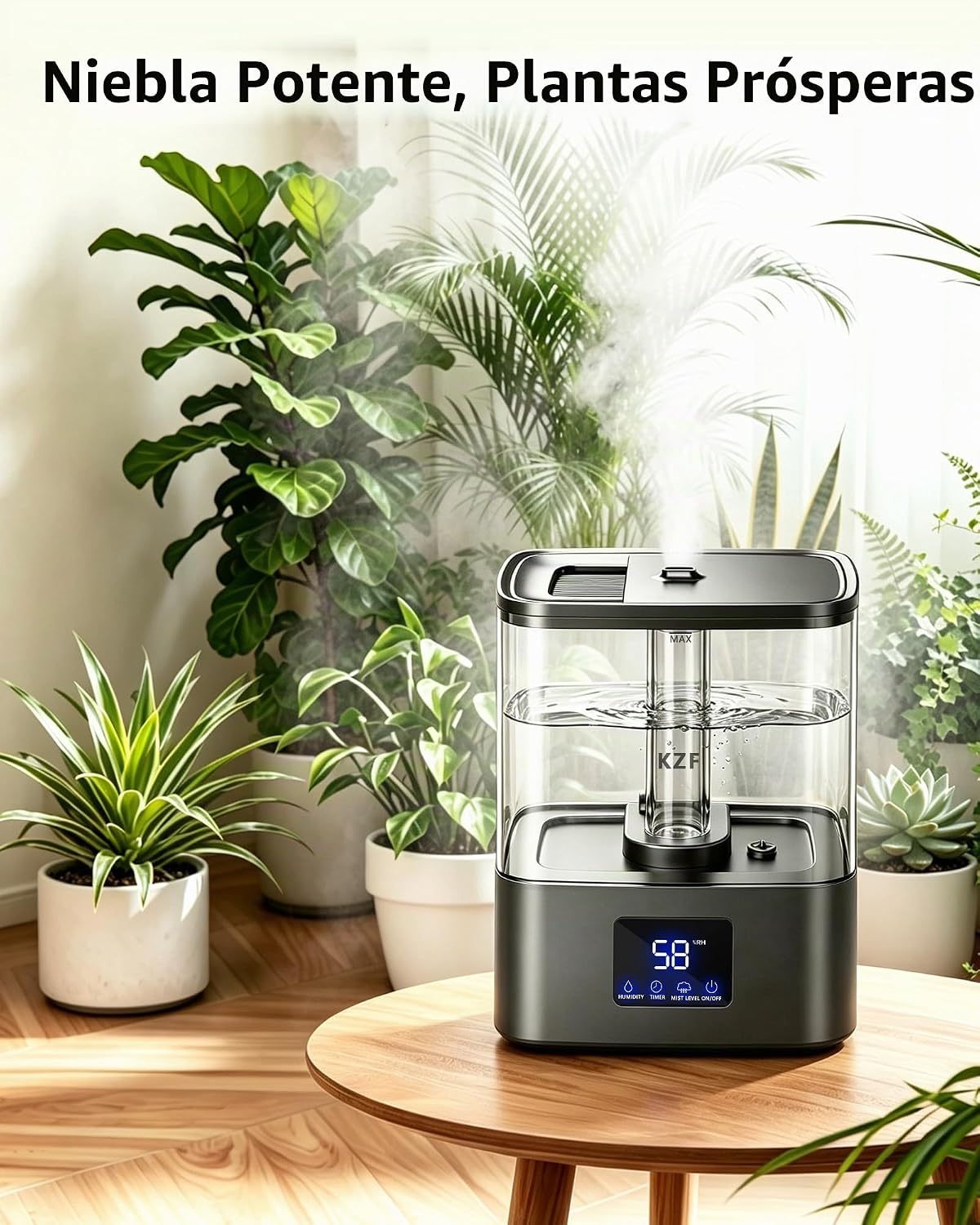KZF Humidificadores para dormitorio, humidificador de niebla fría d...