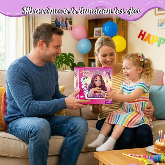 Kit de maquillaje de cabeza de muñeca de princesa para niñas, juego...