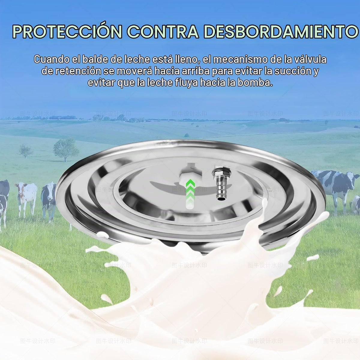 Zlshmoee Ordeñadora eléctrica de 7L 2-en-1 para cabras y vacas, ord...