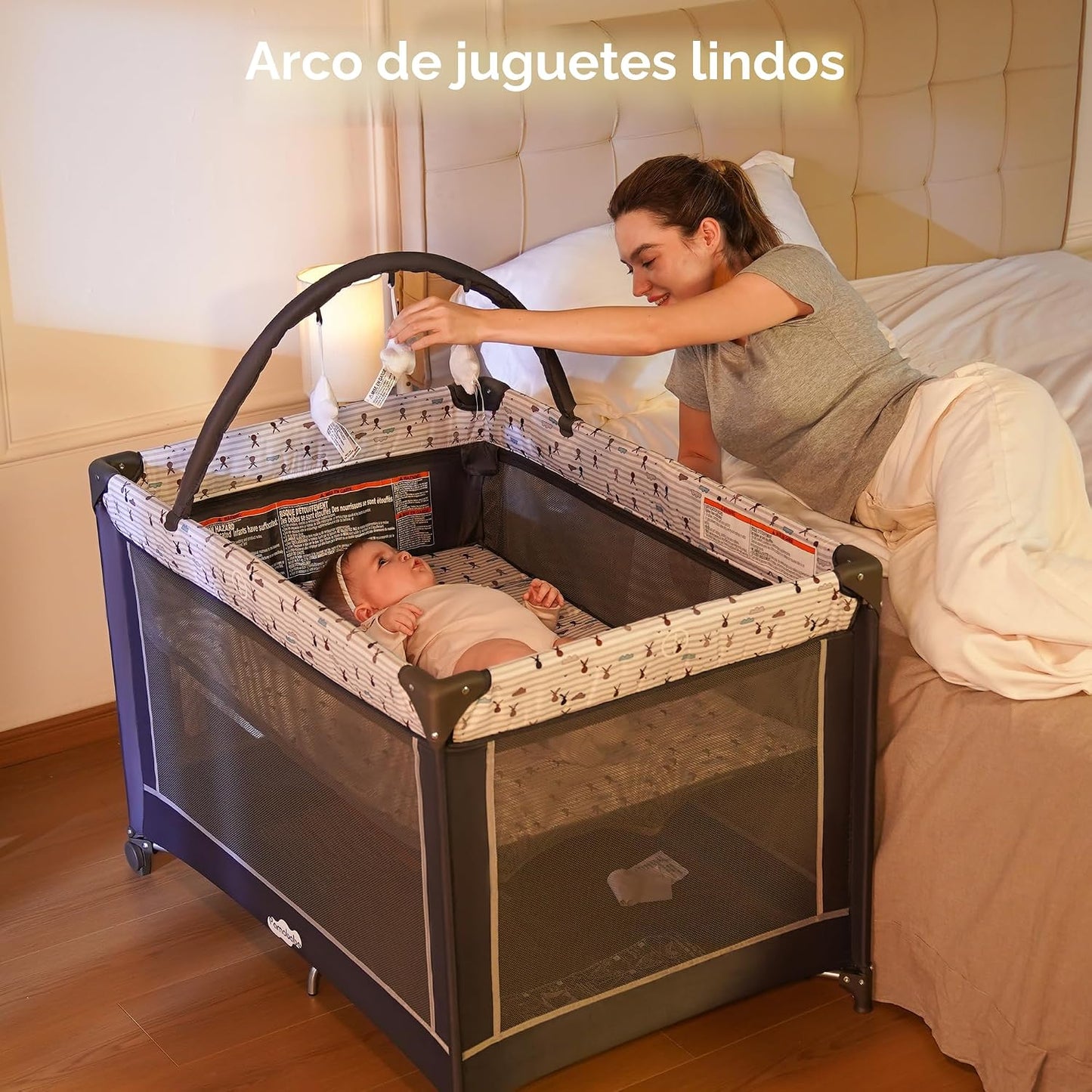 Pamo Babe Empaca y juega con el moisés, corral portátil para bebé |...