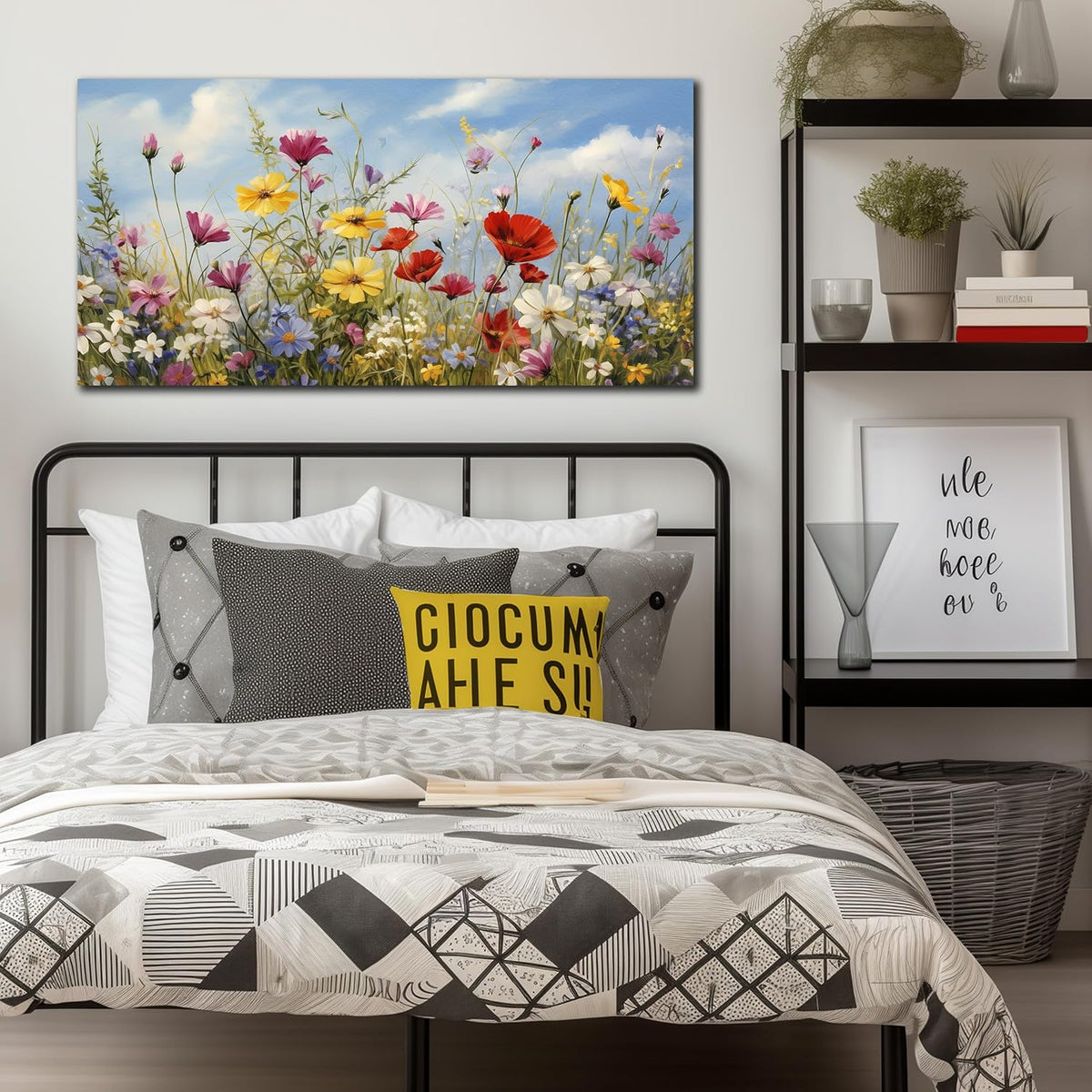 MDHKVPM Arte de pared de flores para dormitorio, adolescente, niña,...