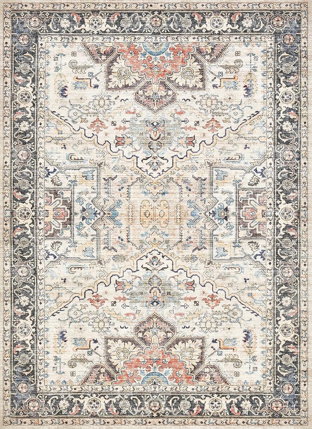 homewill Alfombra de Área para Sala de Estar - 6x9 Suave Lavable a...