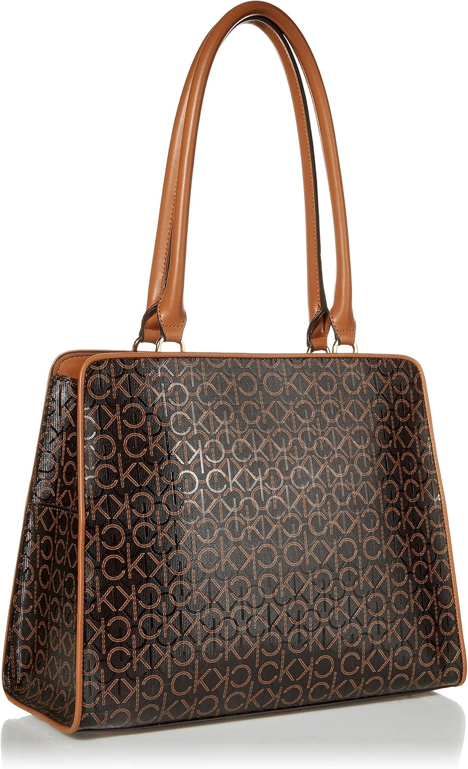 Calvin Klein - Bolso de mano con logotipo de Margot texturizado par...