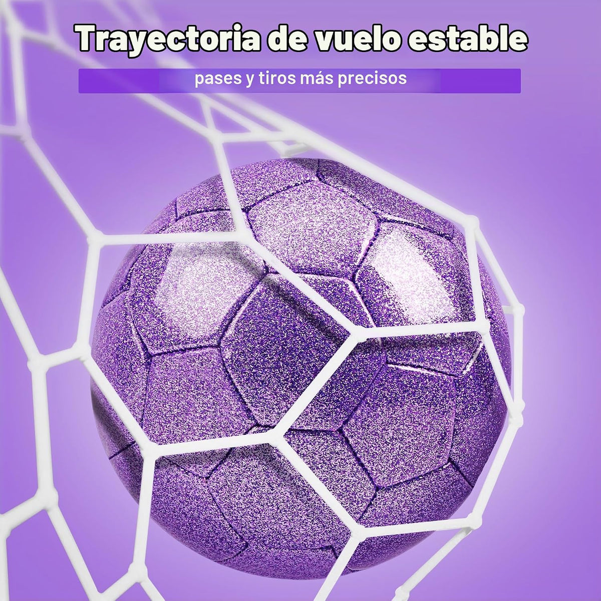 Champhox Pelota de fútbol tamaño 4 con purpurina rosa - Pelota de f...