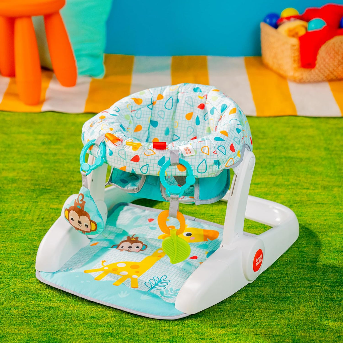 Bright Starts Learn-to-Sit - Asiento de piso para bebé, 2 posicione...