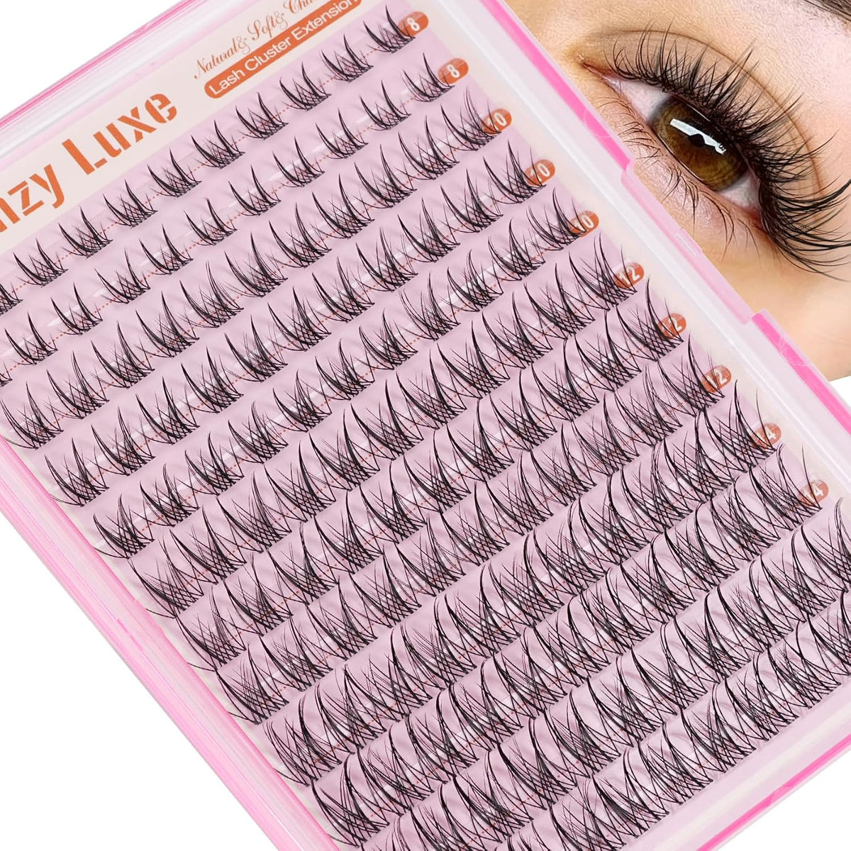 Extensiones de pestañas de manga natural, pestañas onduladas de 0.3...