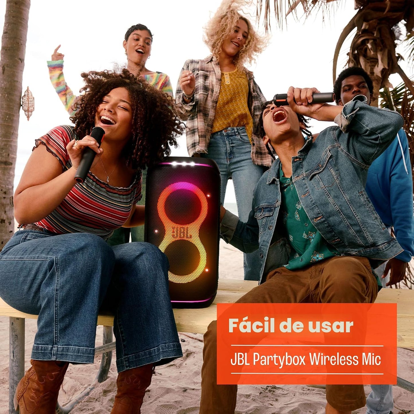 JBL PartyBox Micrófono Inalámbrico - 2X Micrófonos Inalámbricos Dig...
