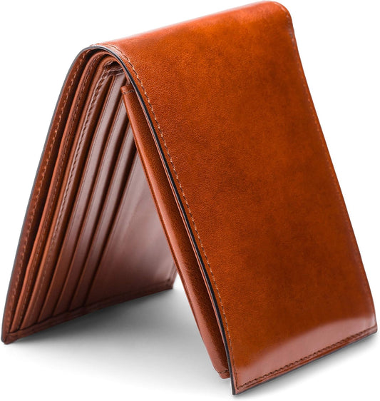 Bosca Cartera de cuero para hombre con pasaje de identificación ext...