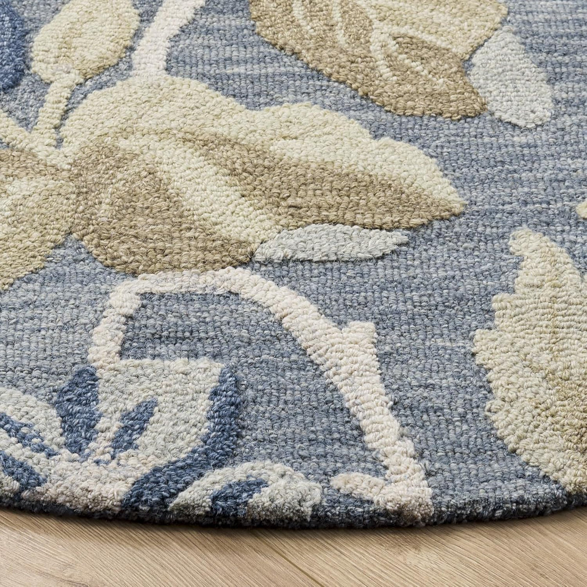 SAFAVIEH Jardin Collection - Alfombra redonda de 6 pies, color azul...