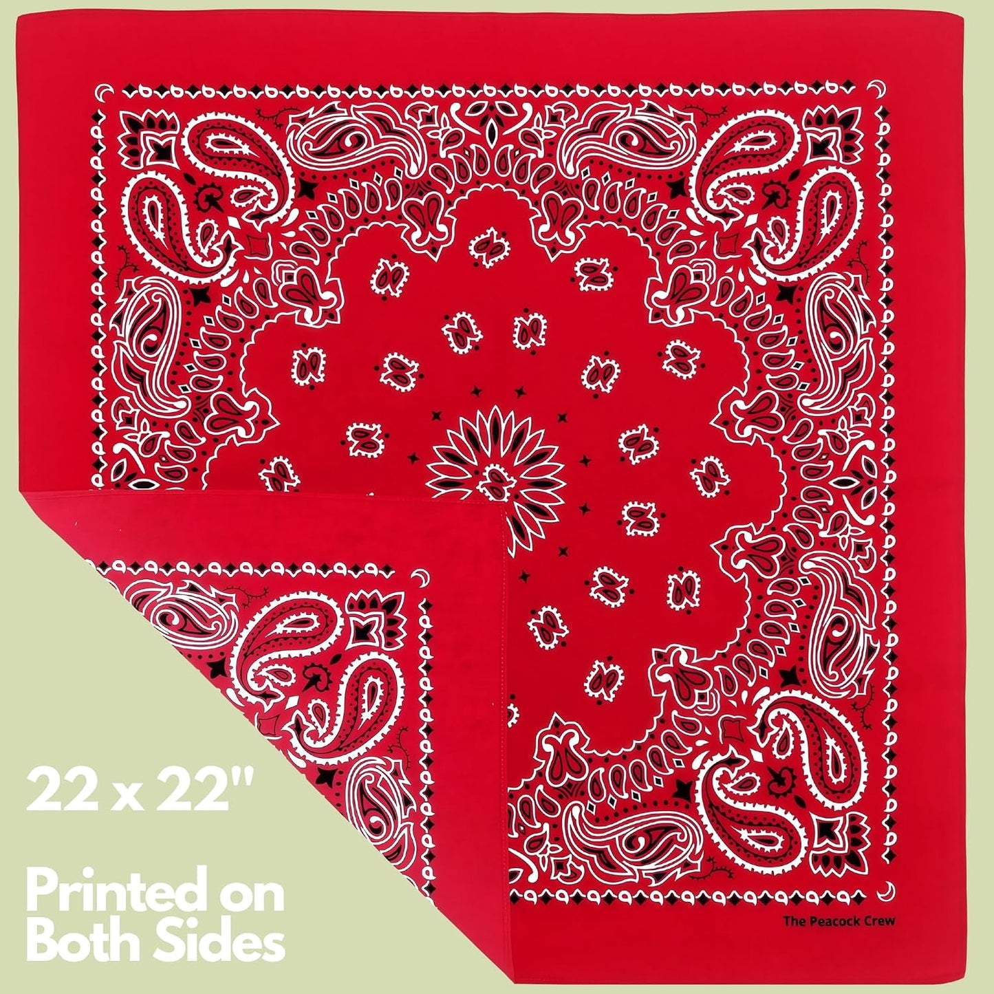 The Peacock Crew Bandana de cachemira y diseño para hombre y mujer...