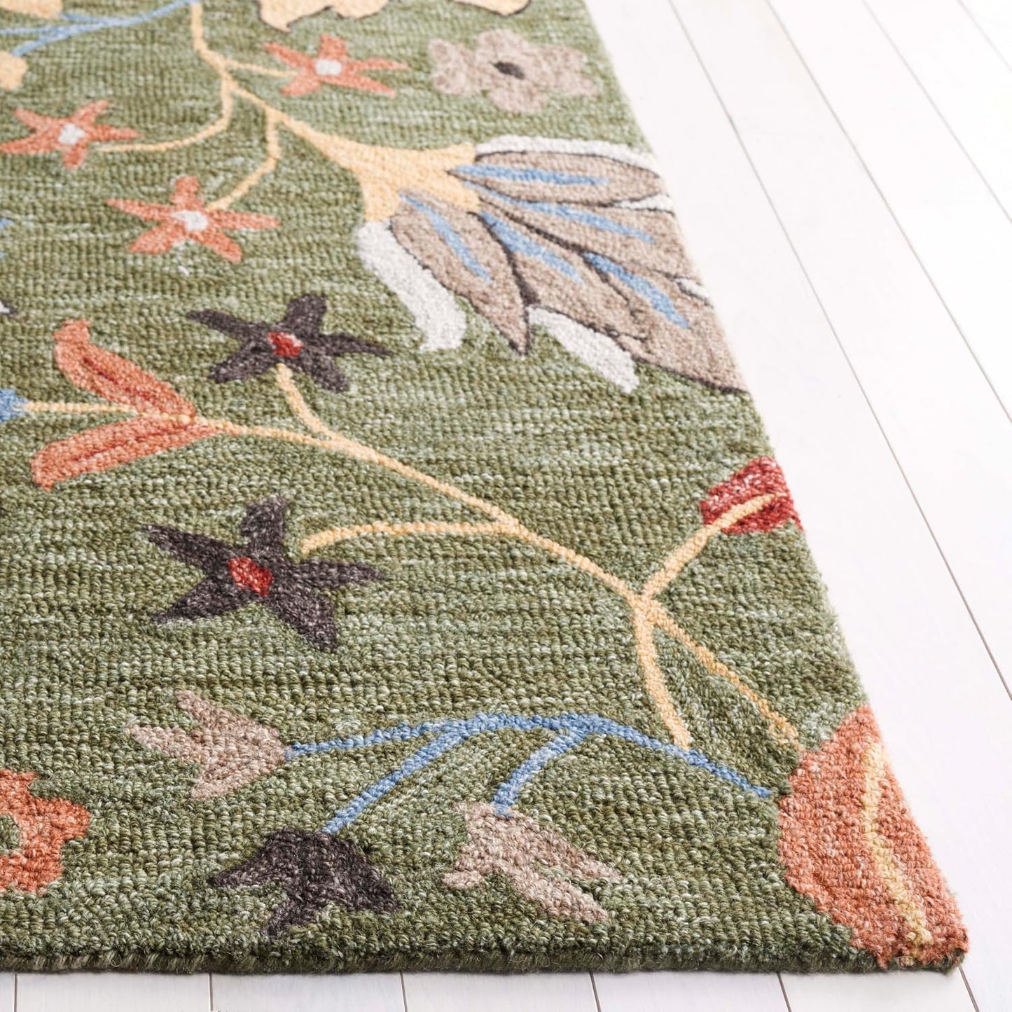 SAFAVIEH Jardin Collection - Alfombra de área de 10 x 14 pies, verd...
