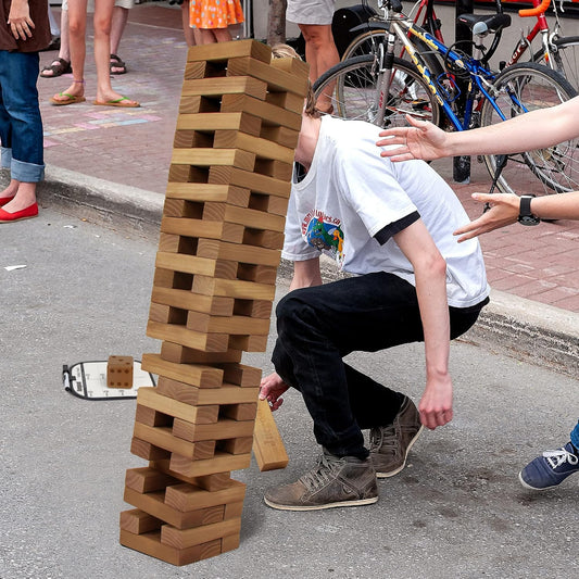 Juegoal Juego de bloques gigantes de torre de caída de 54 piezas, j...