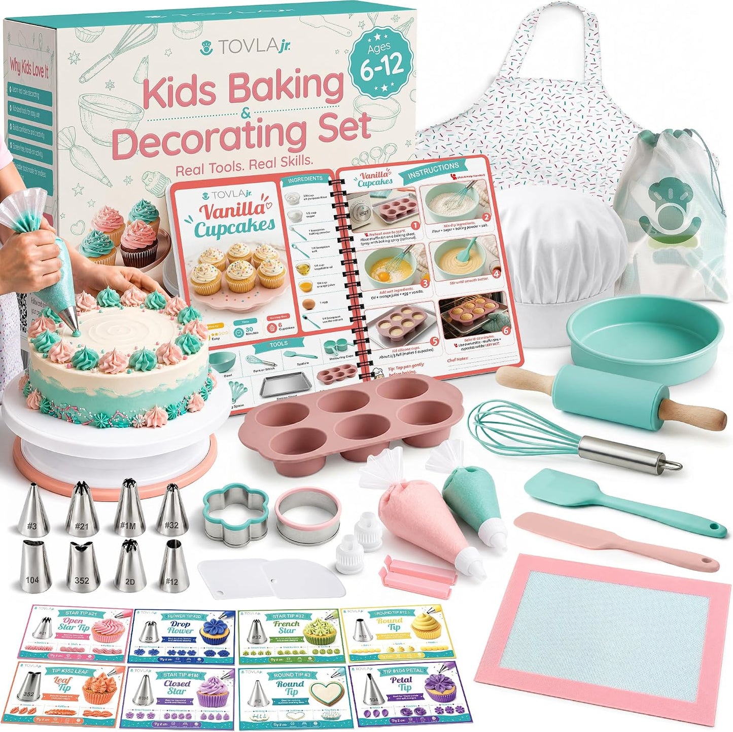 Tovla Jr. Juego de repostería y decoración para niños, regalo para...