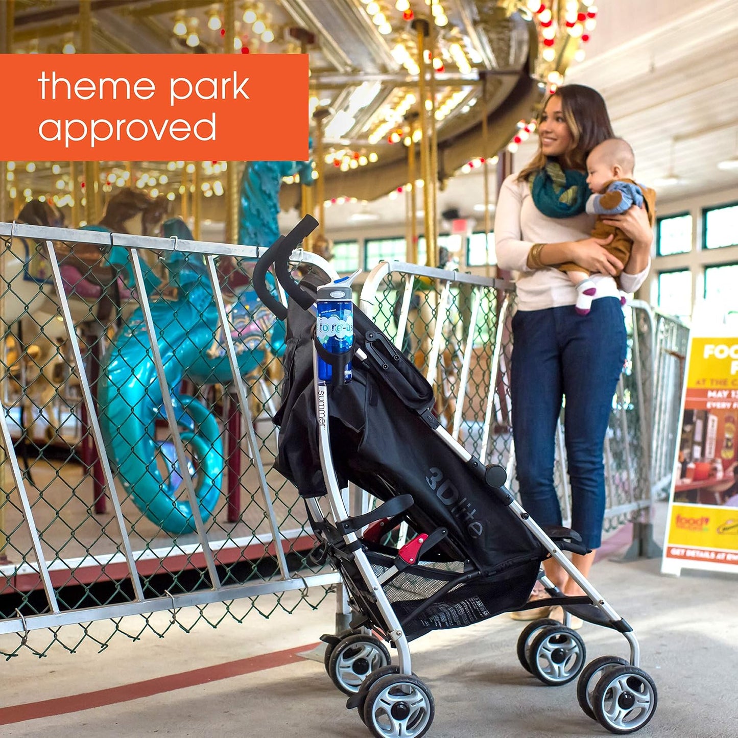 Summer Infant Ingenuity 3Dlite Cochecito de Conveniencia, Negro Aza...