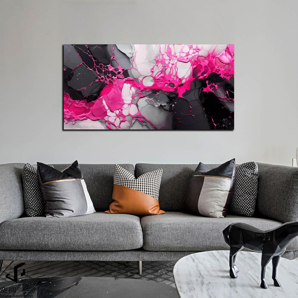 WDHCG Arte abstracto de pared para dormitorio, decoración de pared...