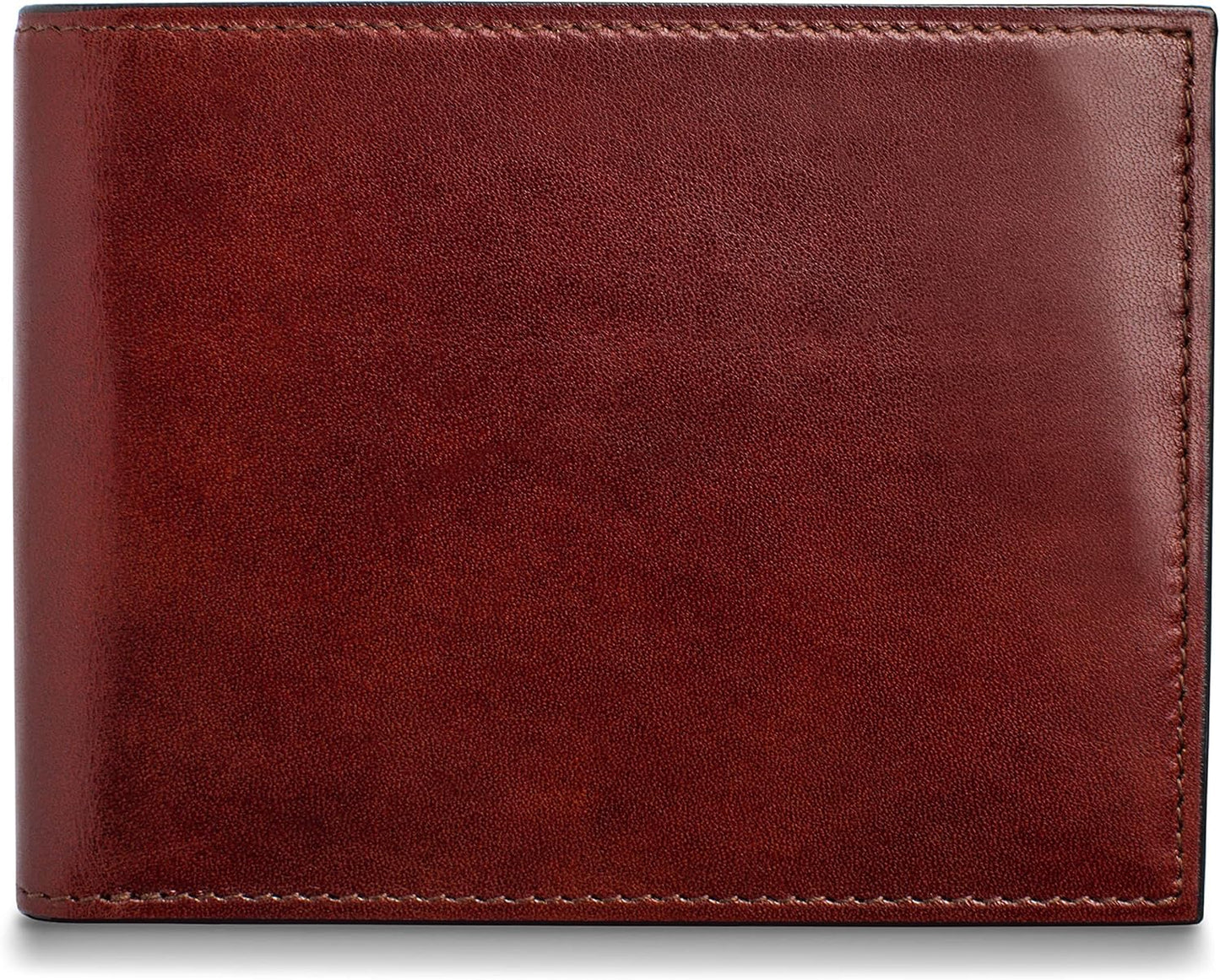 Bosca Billetera de cuero italiano de crédito para hombre con tarjet...