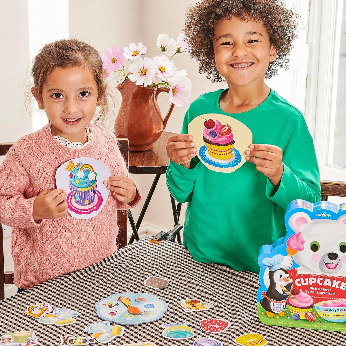 eeBoo: Juego giratorio en forma de cupcake, juego temático de anima...