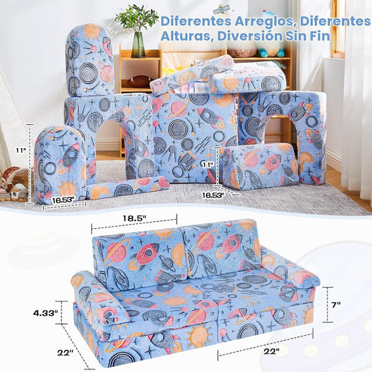 IFNOW Sofá de juego modular para niños, sofá para niños pequeños, s...