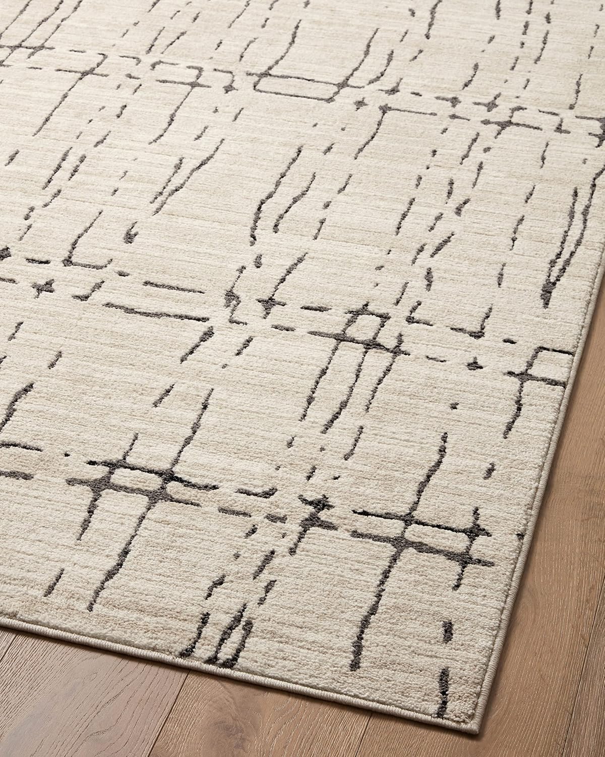 Loloi Darby Sand\/Dk. - Alfombra de área gris de 6 pies 7 pulgadas...