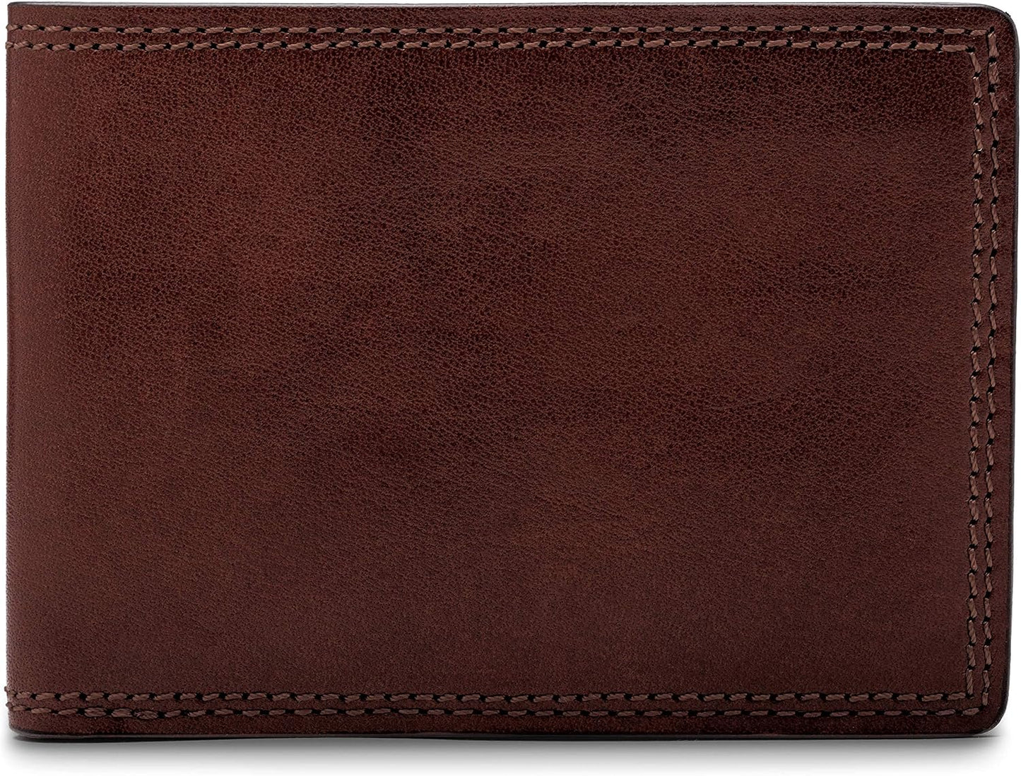 Bosca Billetera pequeña de cuero plegable para hombre, Marrón oscur...