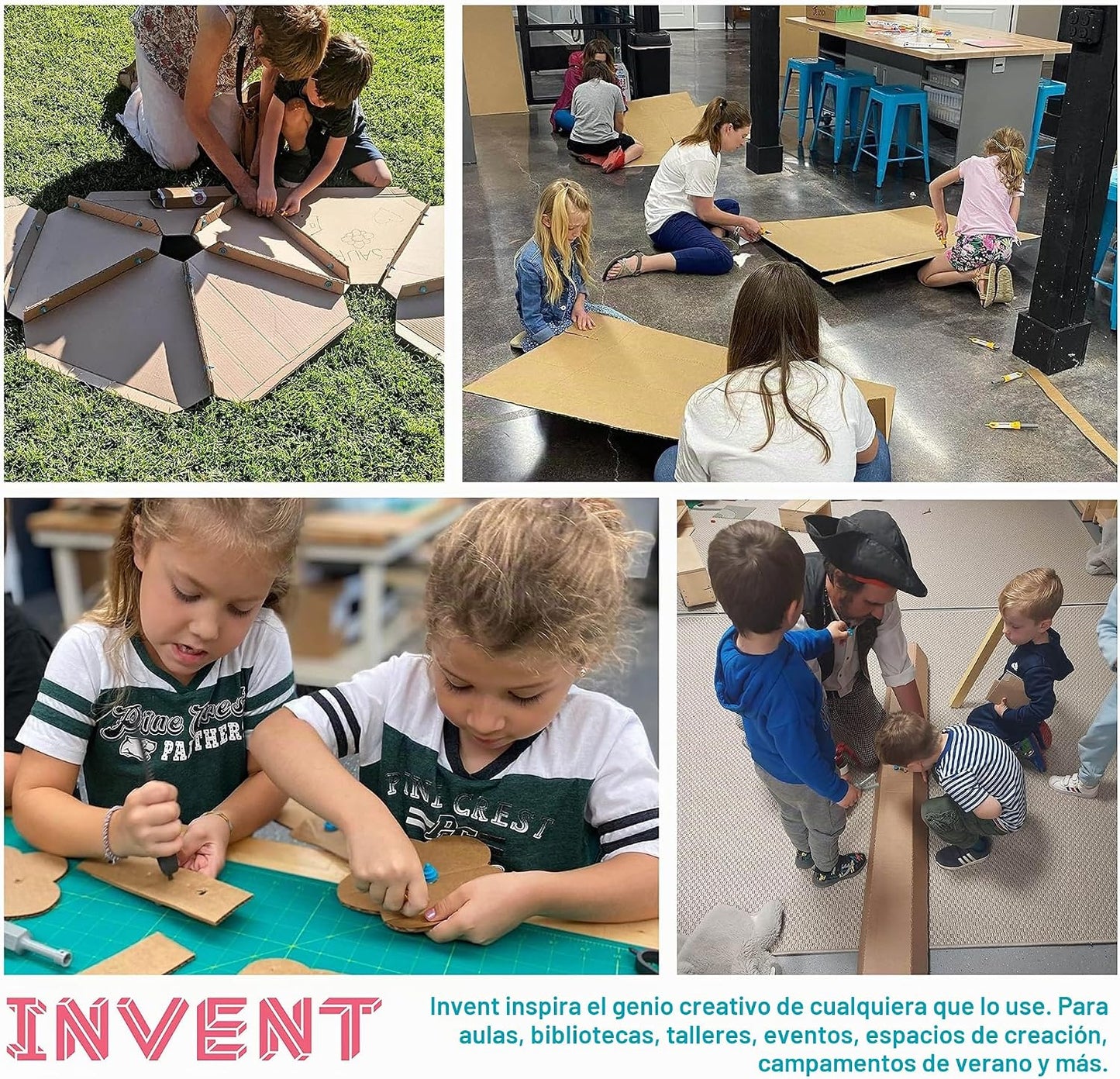 Makedo Invent | Kit de herramientas de construcción de cartón recic...