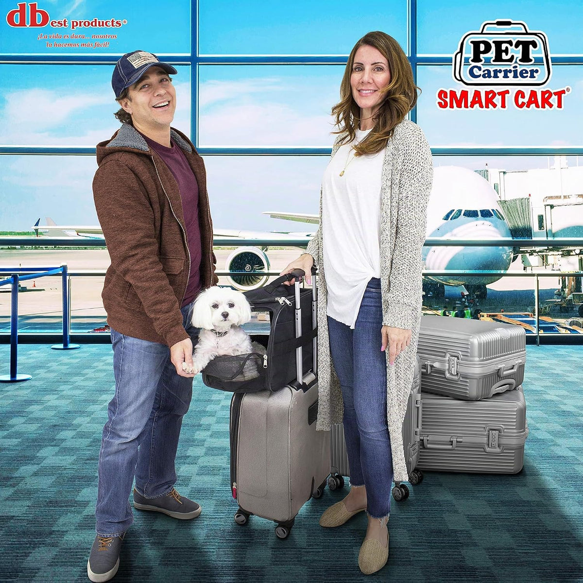 dbest products Carro de Mascotas Pet Smart, Grande, Negro, Bolsa de...