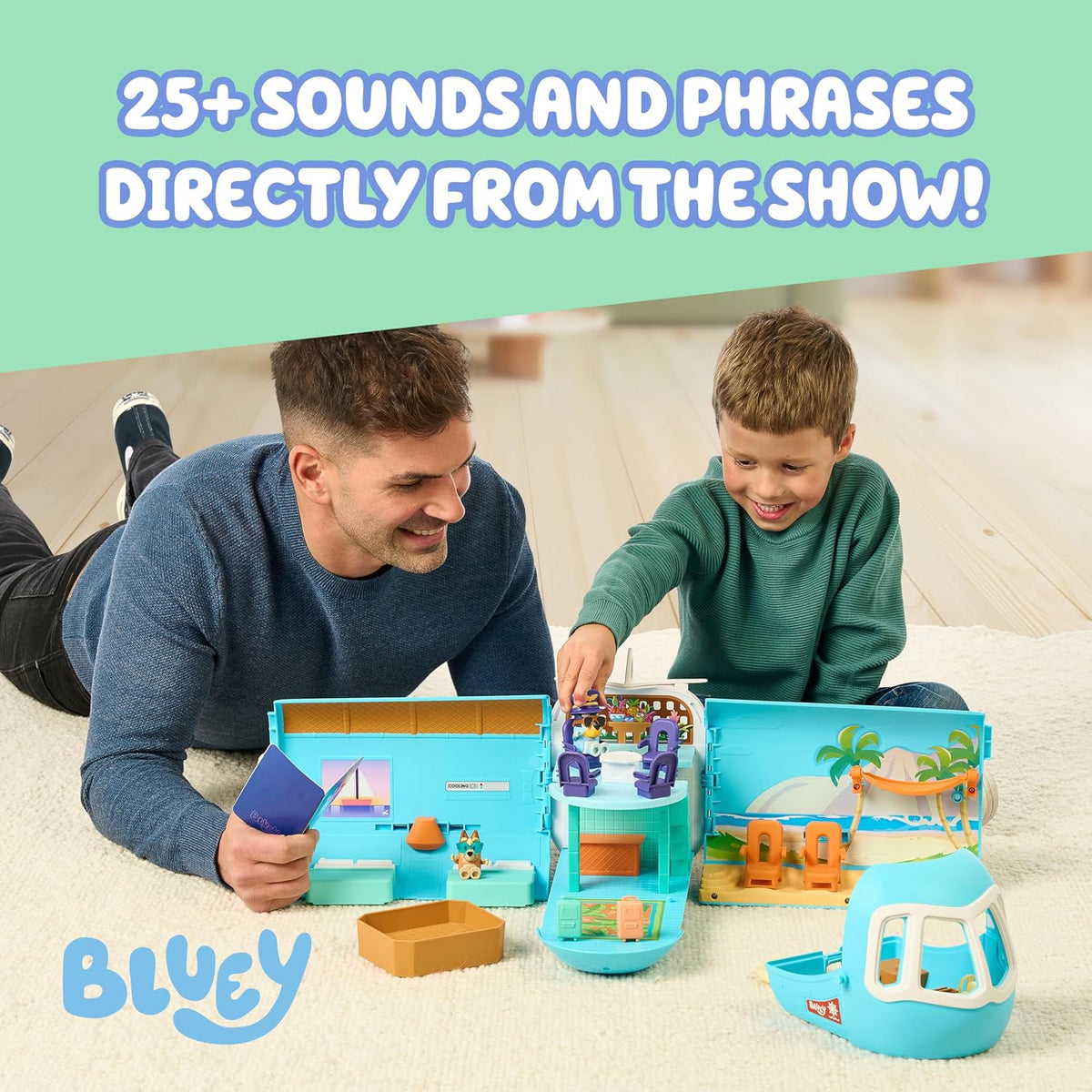 Bluey Juguetes de avión transformables 3 en 1 para niños, resort y...
