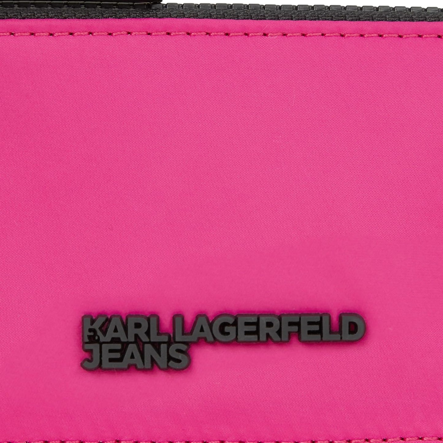KARL LAGERFELD JEANS Tarjetero de nailon con cordón para mujer, Fru...