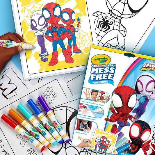 Crayola Spiderman Color Wonder - Juego de 18 páginas para colorear...