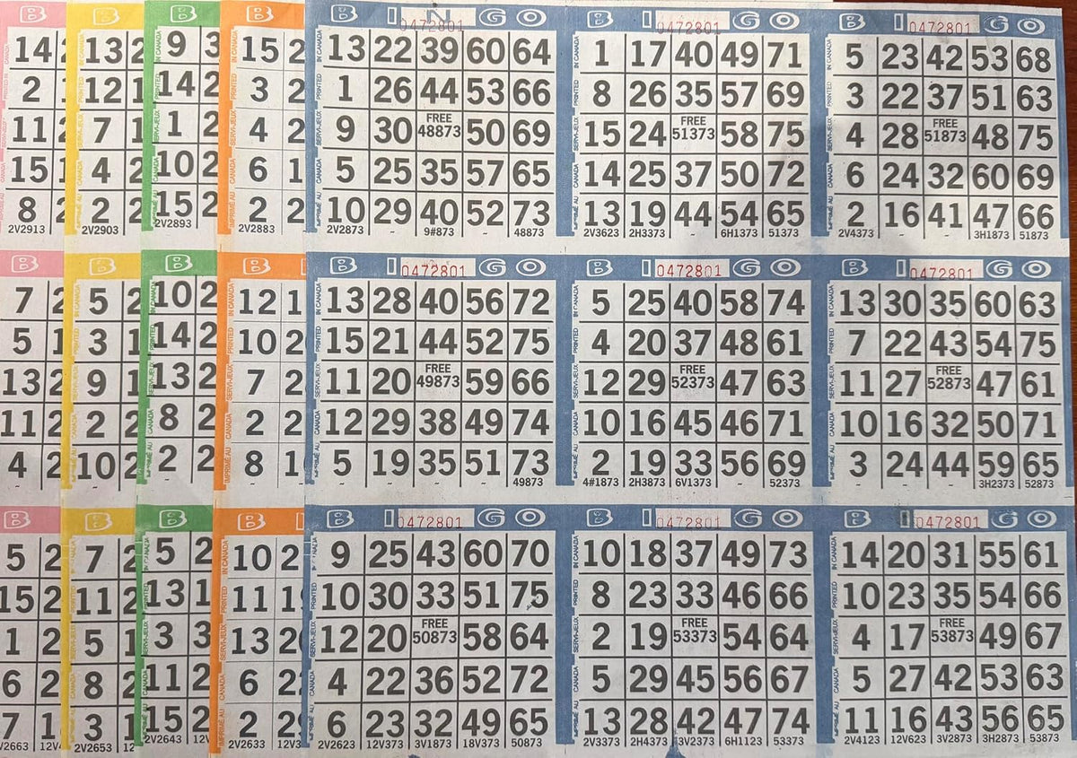 The Ticket Gurus Tarjetas de juego de papel de bingo - 9 tarjetas -...