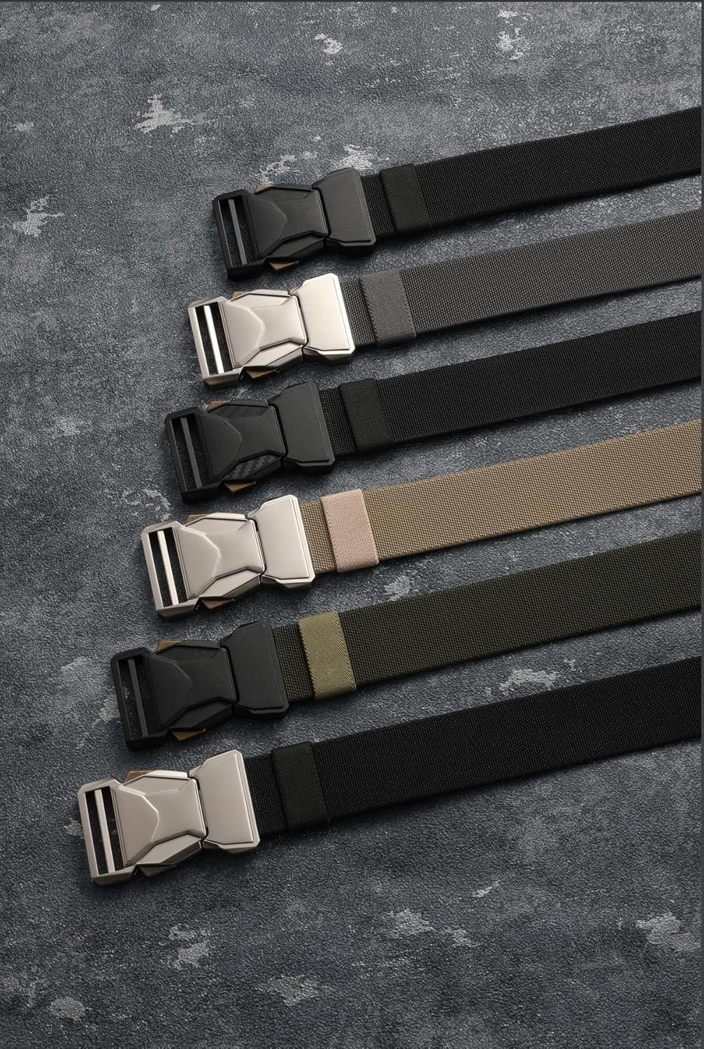 CHAOREN Cinturón táctico para hombre - Cinturón elástico de 1.5 pul...