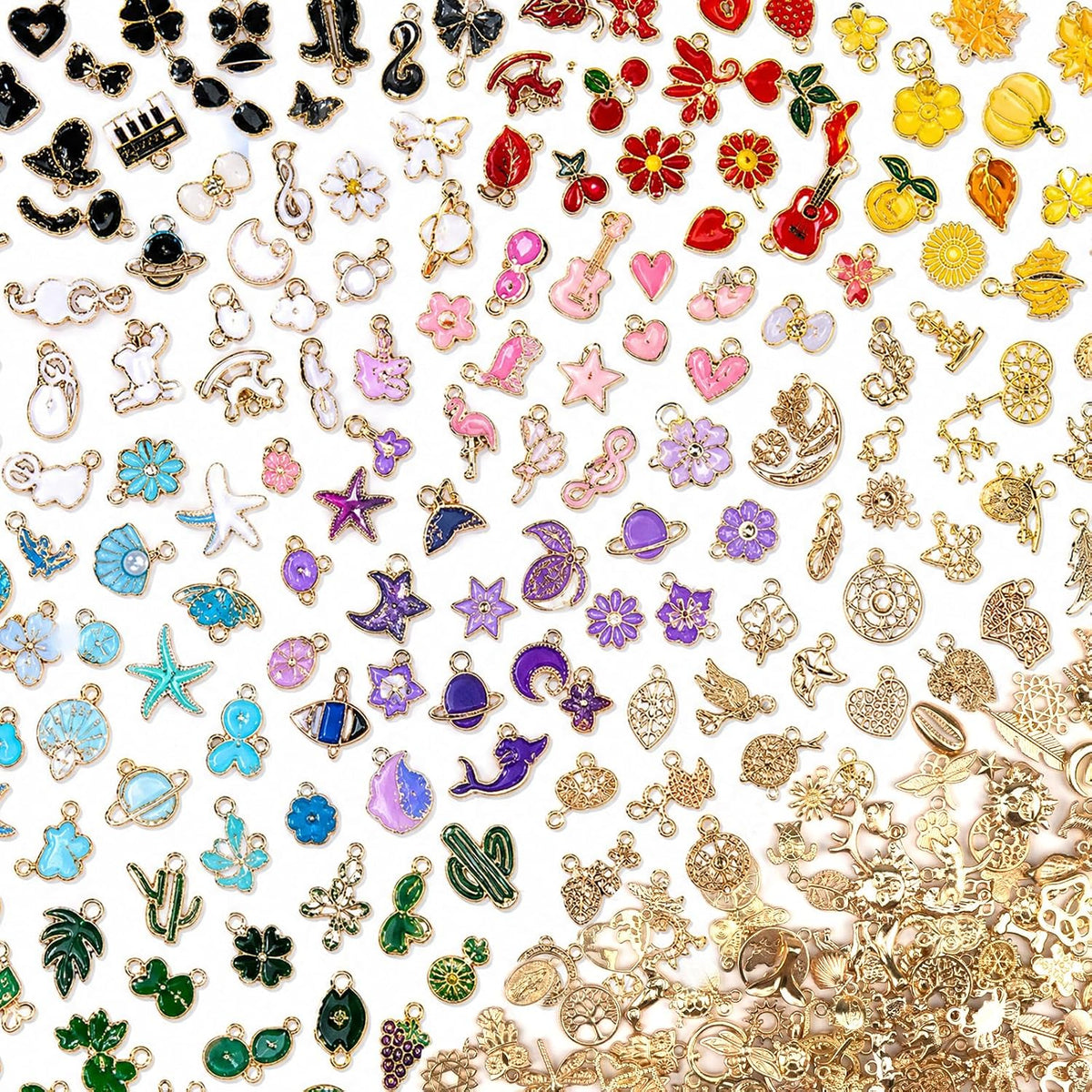 Sistenia 200 dijes para la fabricación de joyas, dijes de bolsas de...